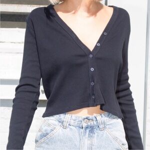 Brandy Melville Paige Top - Navy Blue